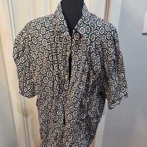 Ralph Lauren Black and White Geometric Shirt